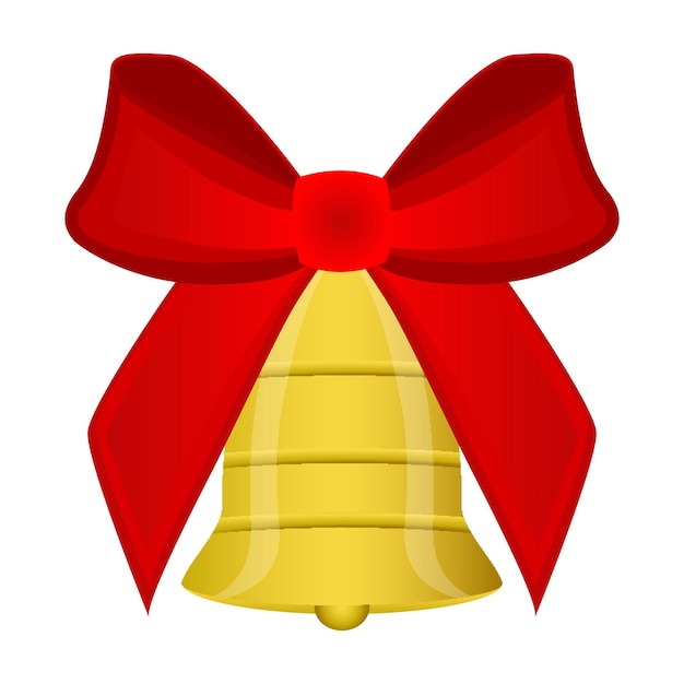 Christmas bell with red bow