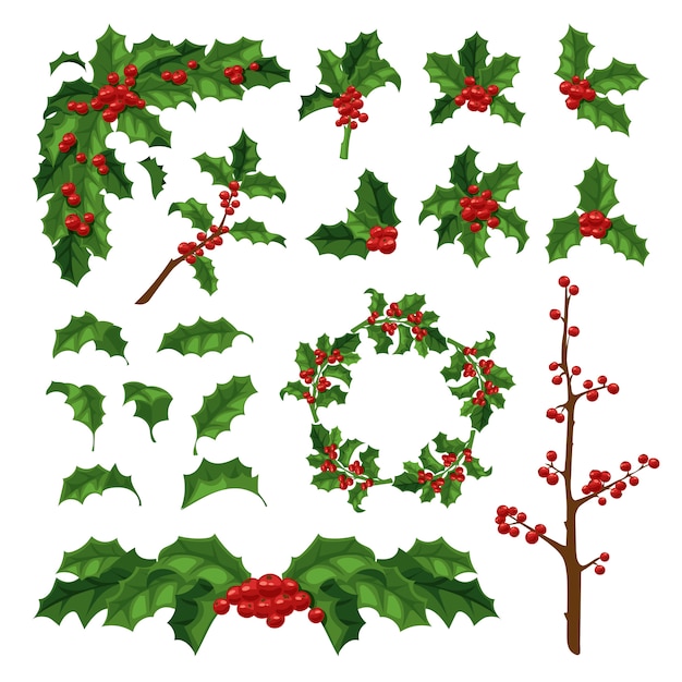 Christmas berry decoration  set.