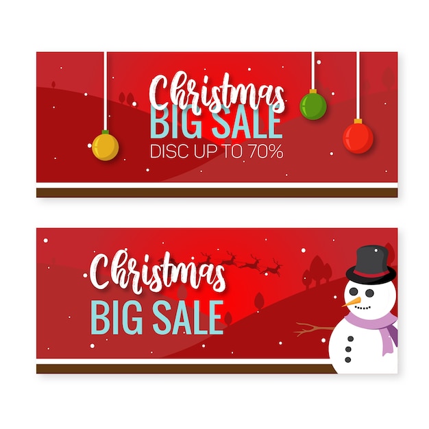 Christmas Big Sale Banner Horizontal