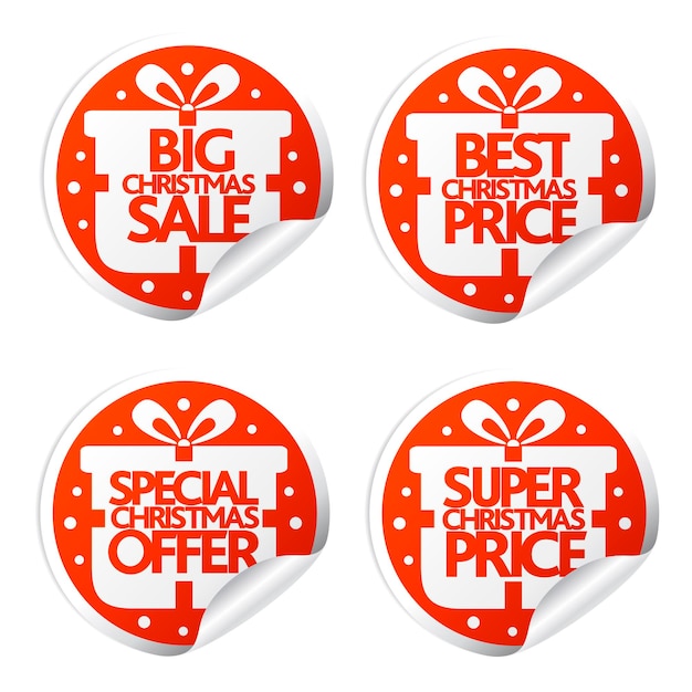 Christmas big sale stickers with box