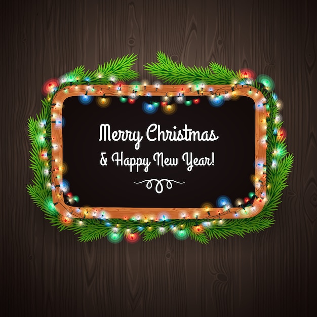 Vector christmas blackboard