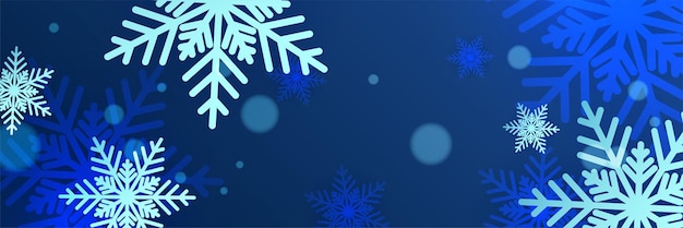 눈과 눈송이와 파란색 크리스마스 배경 눈송이 테두리 벡터 일러스트와 함께 크리스마스 카드