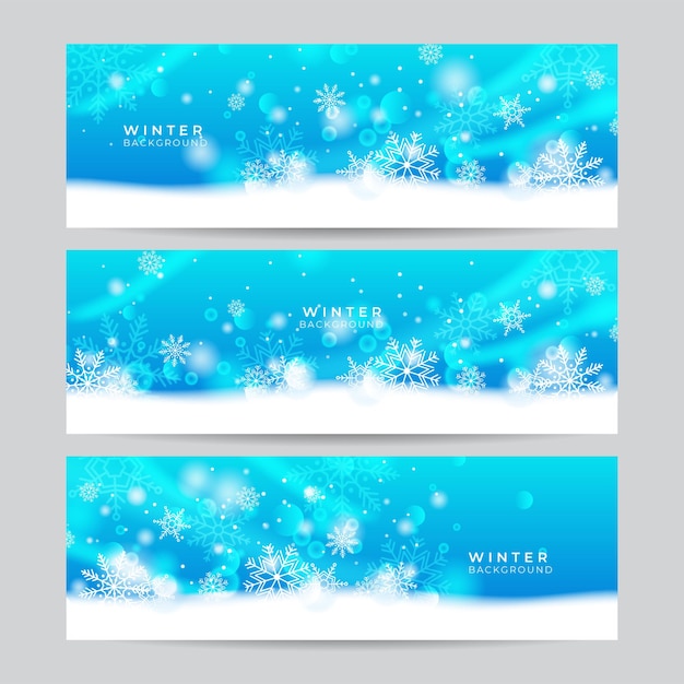 Christmas blue background with snow. Christmas banner card with snowflake border vector illustration.