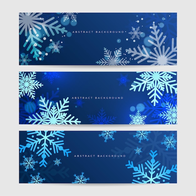 Christmas blue background with snow and snowflake Christmas card with snowflake border vector illustration