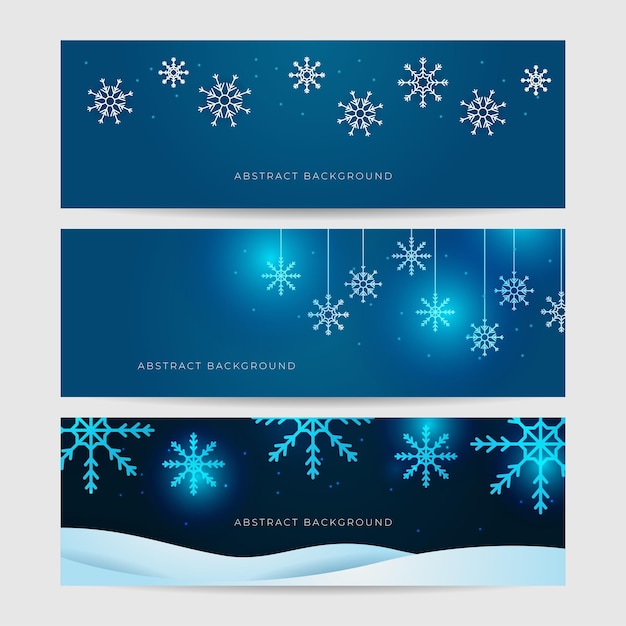 Vector christmas blue background with snow and snowflake