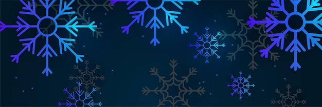 Christmas blue background with snow and snowflake