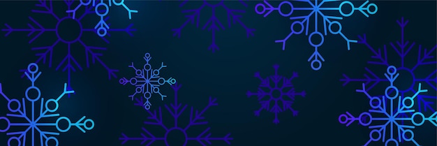 Рождественский синий фон со снегом и снежинкой