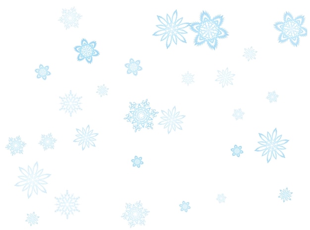 Рождественские синие снежинки метель поток в свете