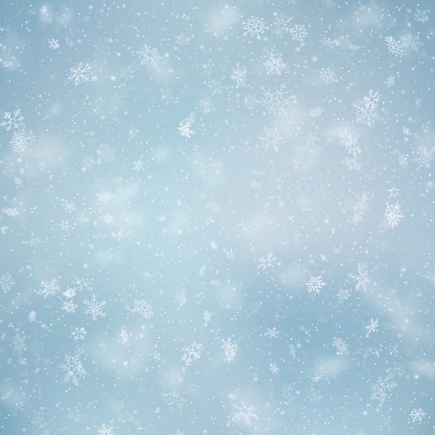 クリスマスぼやけ降雪