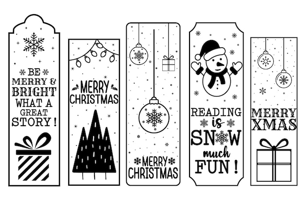 Christmas book mark design cut file