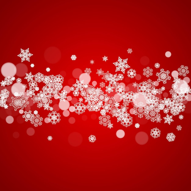 christmas border with white snowflakes