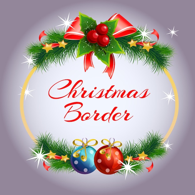 Premium Vector | Christmas border