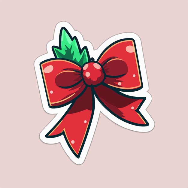 Christmas bow cartoon sticker xmas bows stickers decoration multicolor