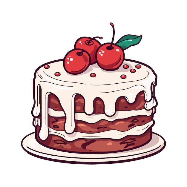 Christmas cake illustration