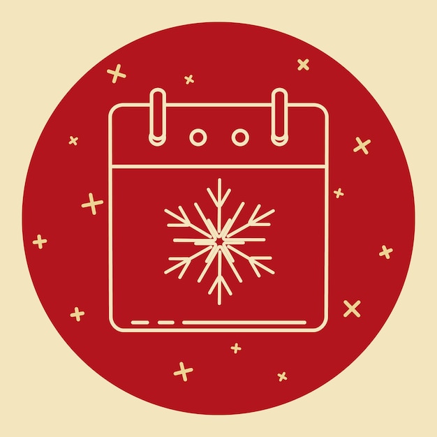 Christmas calendar icon