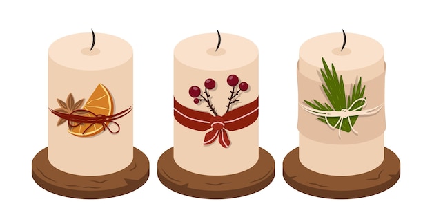 Christmas candles set