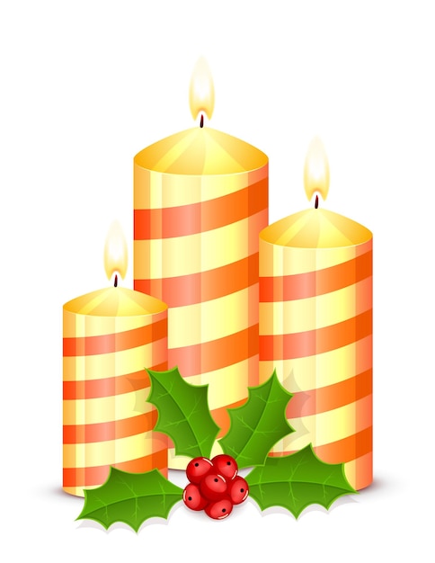 Vector christmas candles