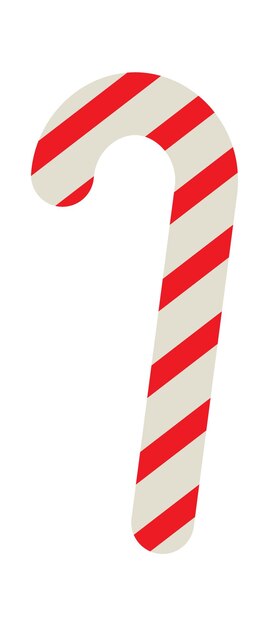 Christmas candy cane flat icon