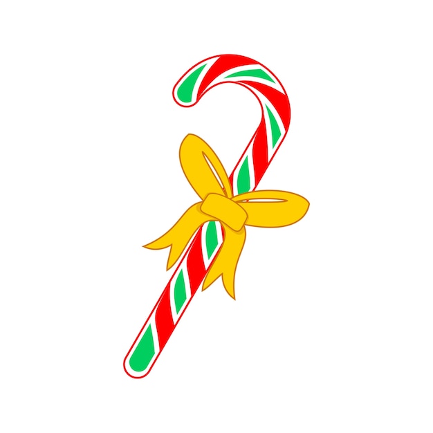 Vector christmas candy cane gift