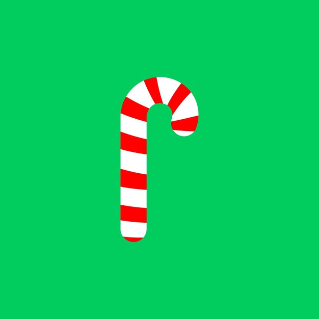 Christmas candy cane icon