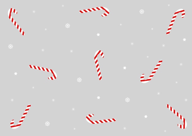 크리스마스 사탕 지팡이 패턴 축하 겨울 시즌 벡터 일러스트 레이션