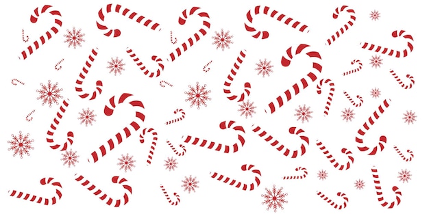 Вектор Рождественские конфеты на белом фоне