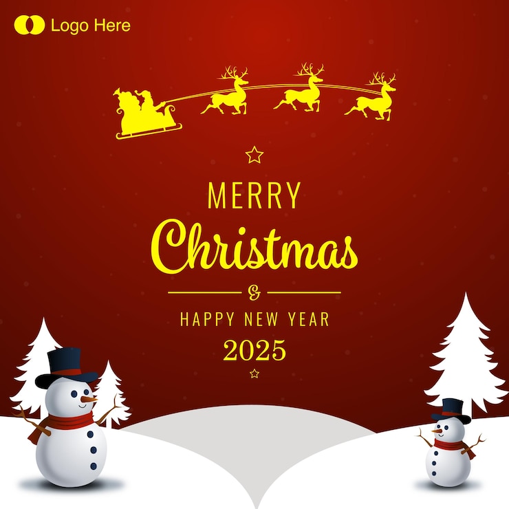 वेक्टर a christmas card 2025 with a snowman happy new year