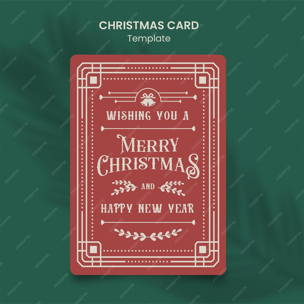 Premium Vector Christmas card design template
