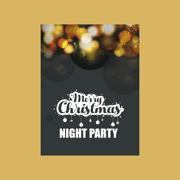 Christmas card design with elegant design and light background