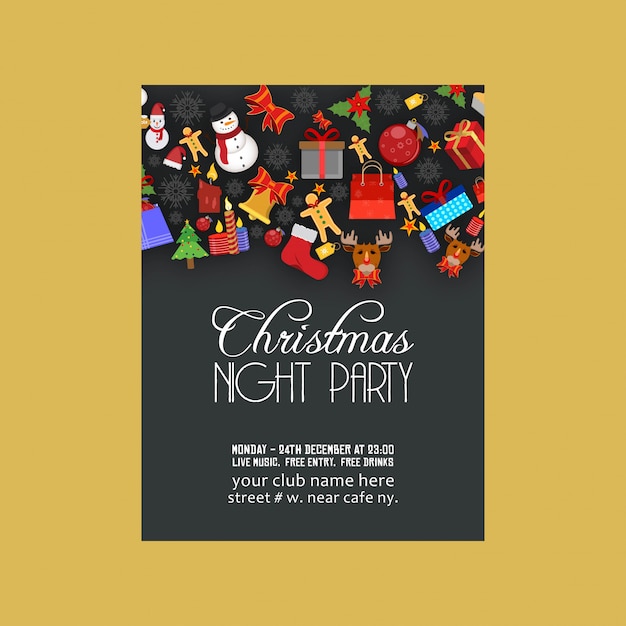 Christmas card design with elegant design