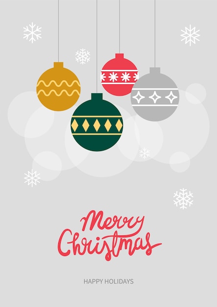 Christmas card poster design Vector illustration