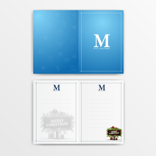 Vector christmas card. print-ready template