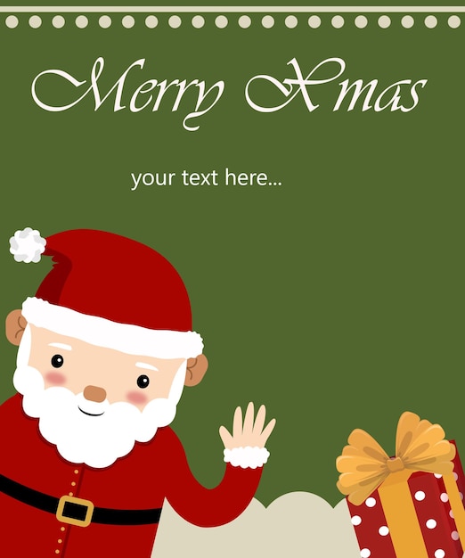 Vector christmas card santa claus