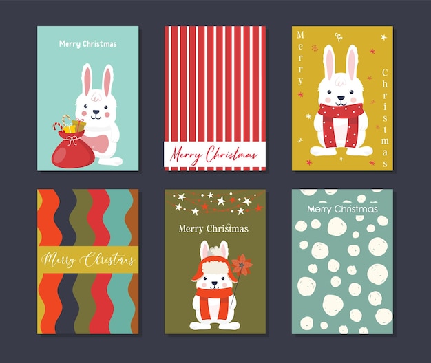 Christmas card set . Vector