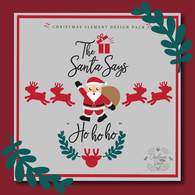 Vector christmas card template