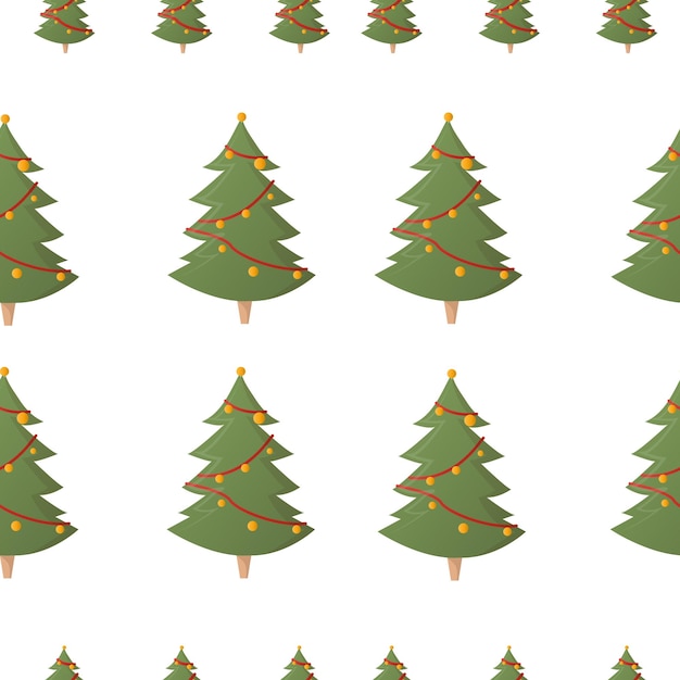 Vector christmas card with christmas tree and shining star at the top