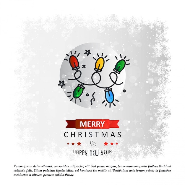 Christmas card with creative design vector