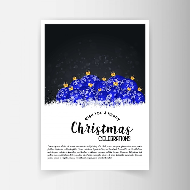 Christmas card with elegant design vector