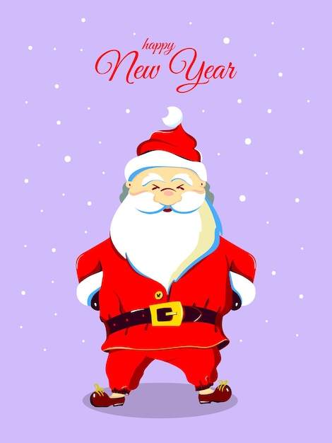 Christmas card with the image of Santa Claus