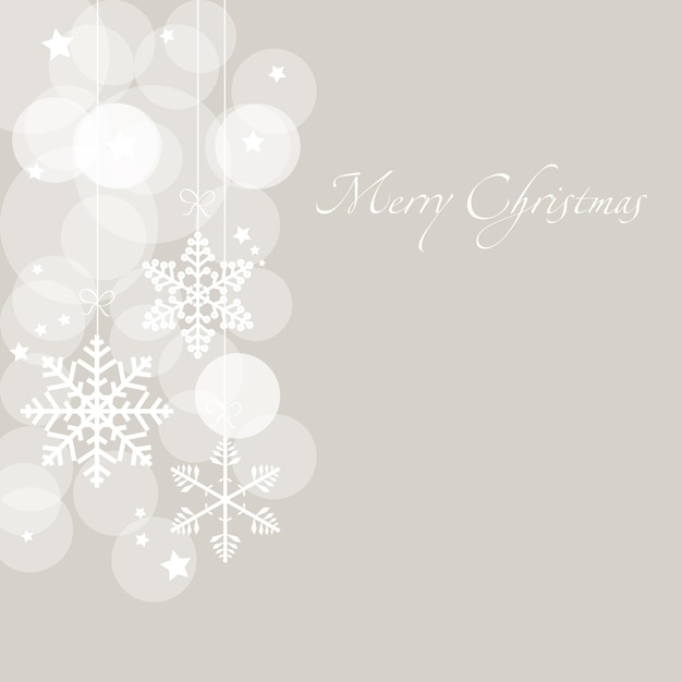 Vector christmas card with snowflakes