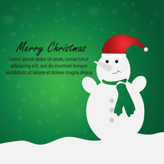 christmas card with snowman