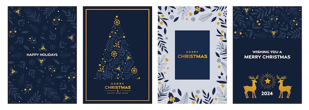 Vector christmas cards design 2