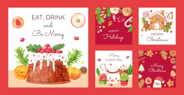 Christmas celebration festive instagram posts collection