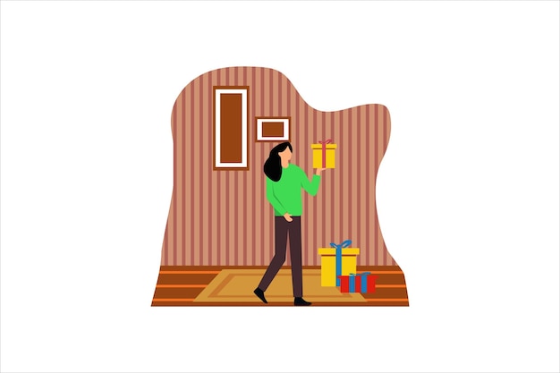 christmas celebration flat design illustration