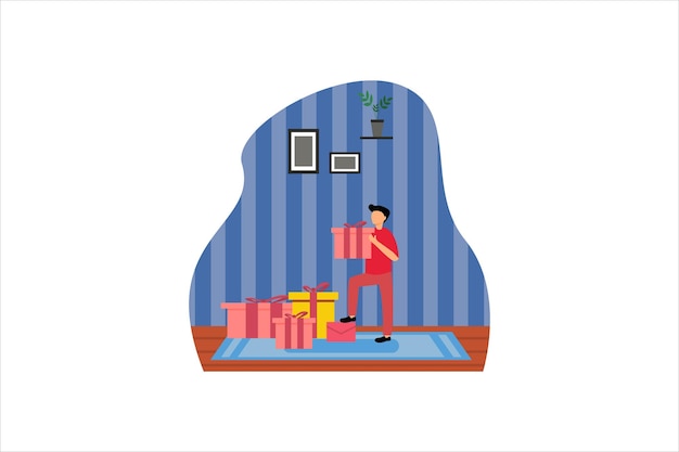 christmas celebration flat design illustration
