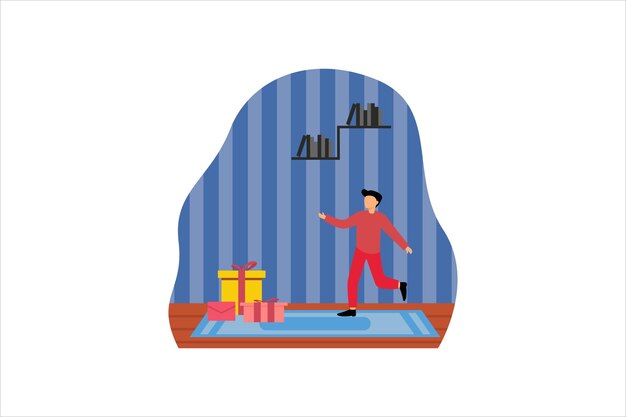 christmas celebration flat design illustration
