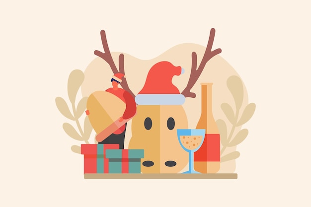 Christmas celebration flat design