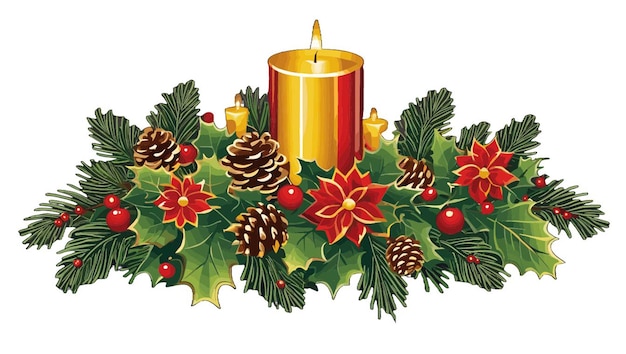 Vector christmas centerpiece