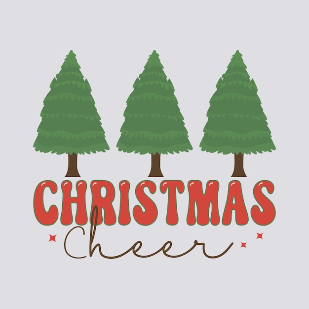 Christmas Cheer typografie citaat voor t-shirt, mok, cadeau en drukpers