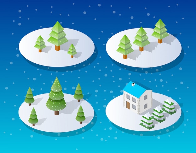 Christmas city isometric